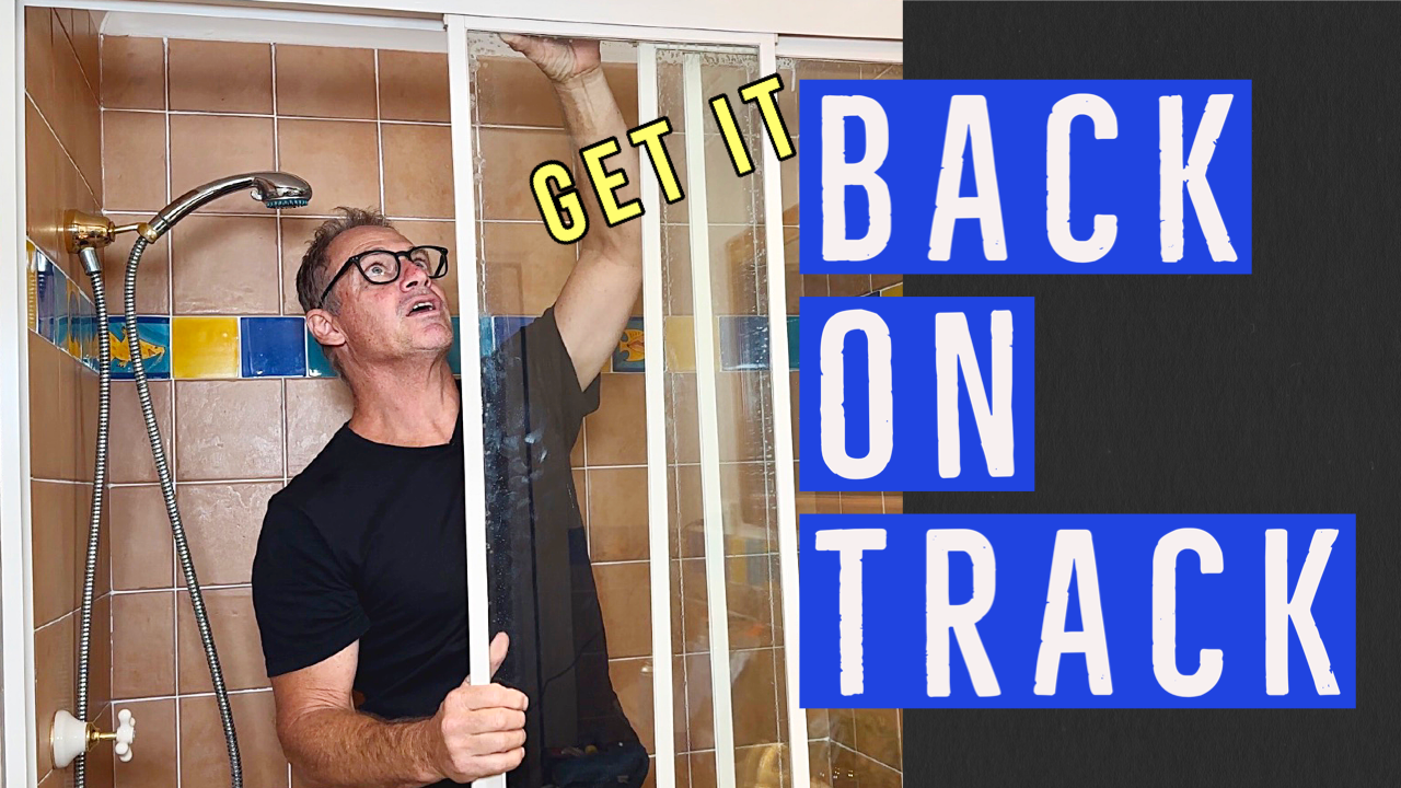 Load video: How to put a 3 door shower screen back on track